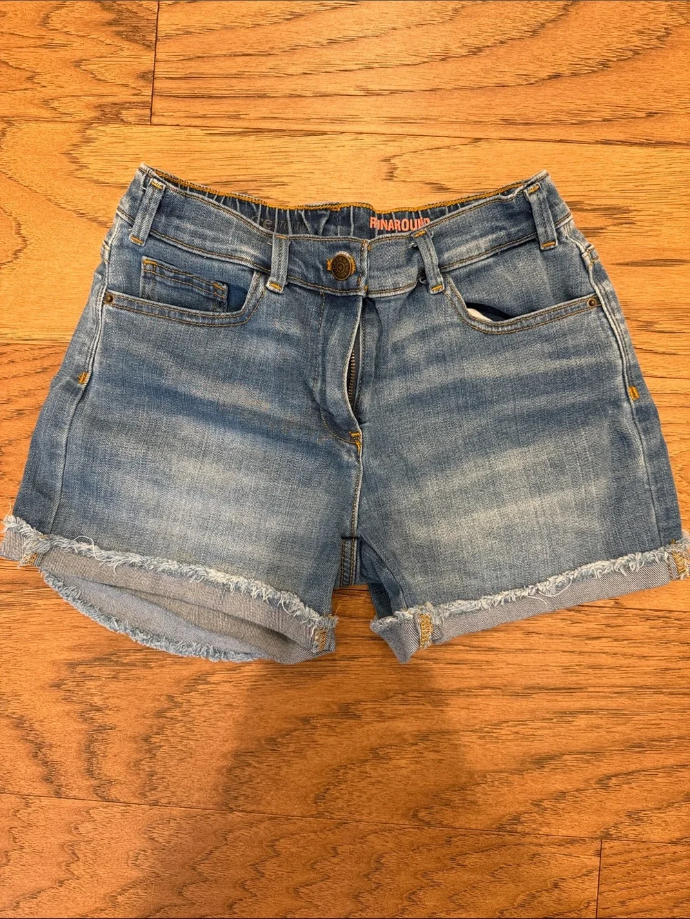 Crewcuts Light Blue Frayed Hem Denim Shorts